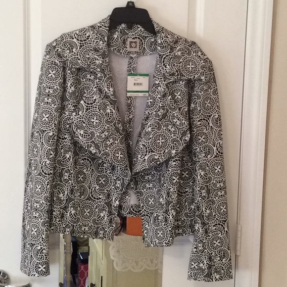 Anne Klein Blazer Black/White Pattern NWT - Picture 2 of 6